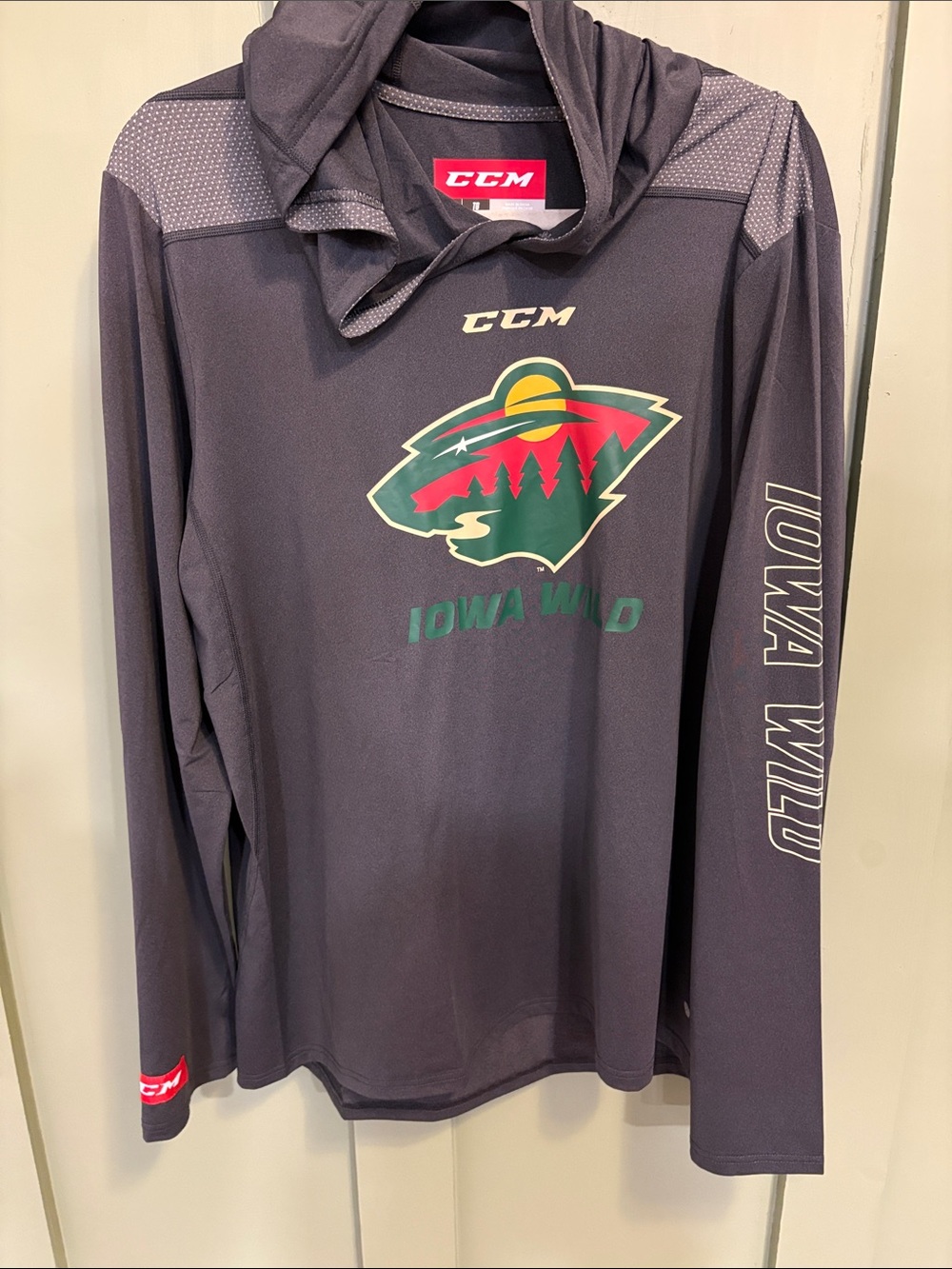 CCM Gray Iowa Wild Long Sleeve Pullover